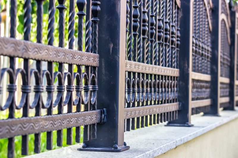 Black Iron Fence Installation detail